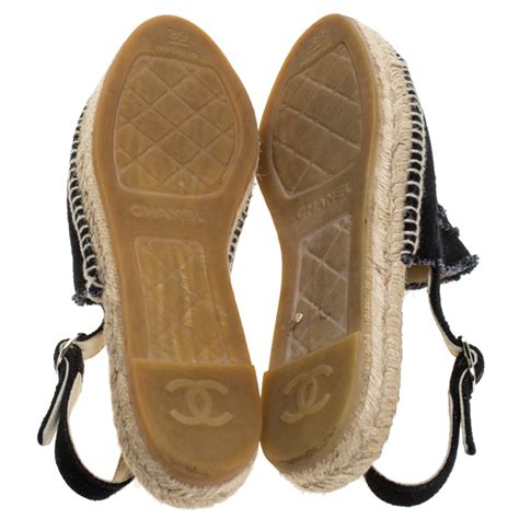 chanel espadrille slingback